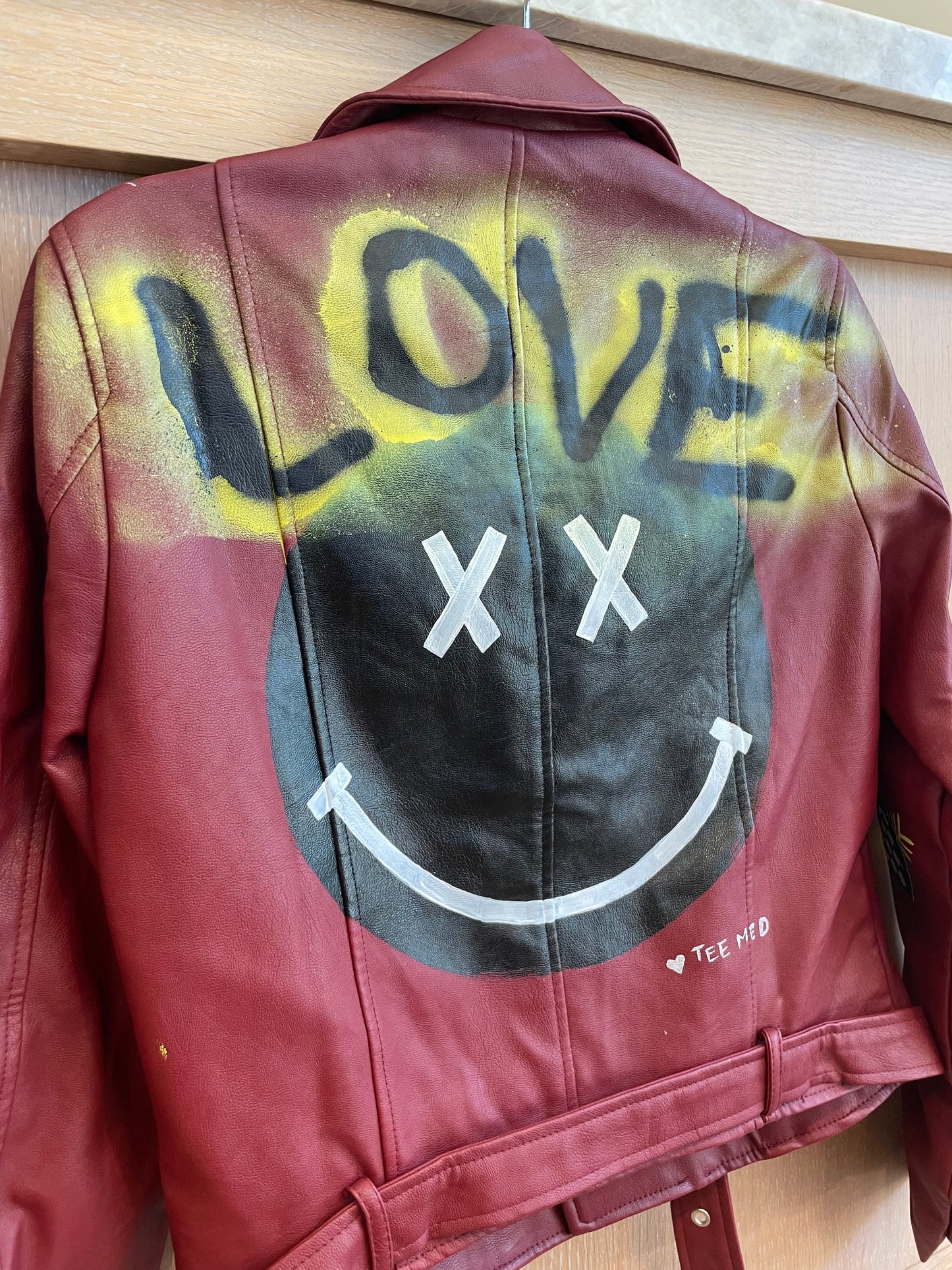 LOVE ME - Hand painted moto jacket