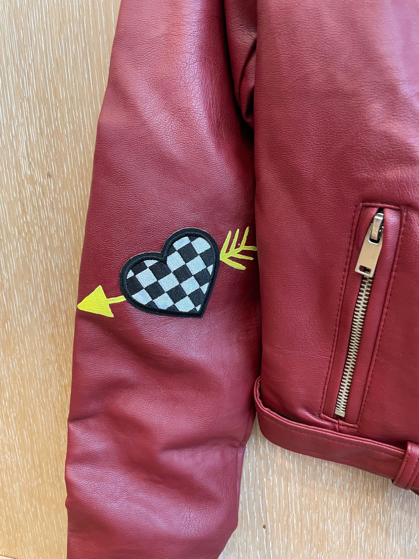 LOVE ME - Hand painted moto jacket