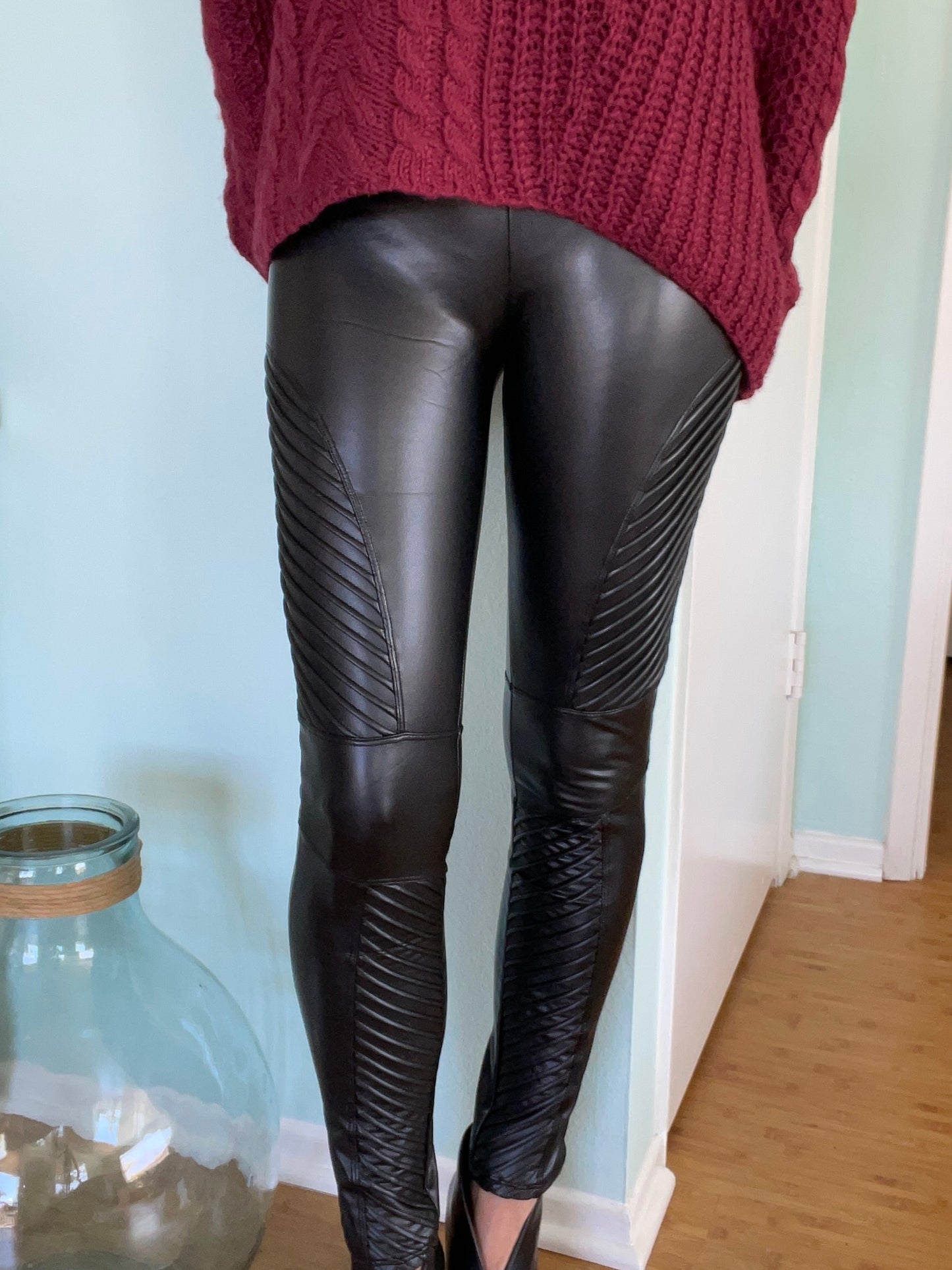 Spanx Faux Leather Moto Leggings • See best price »